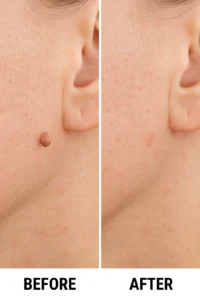 Skin tags removal Diss before and after