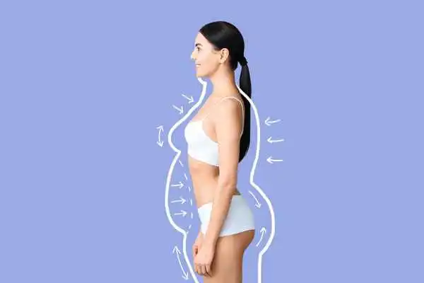 image of woman experiencing fat reduction treatment Diss