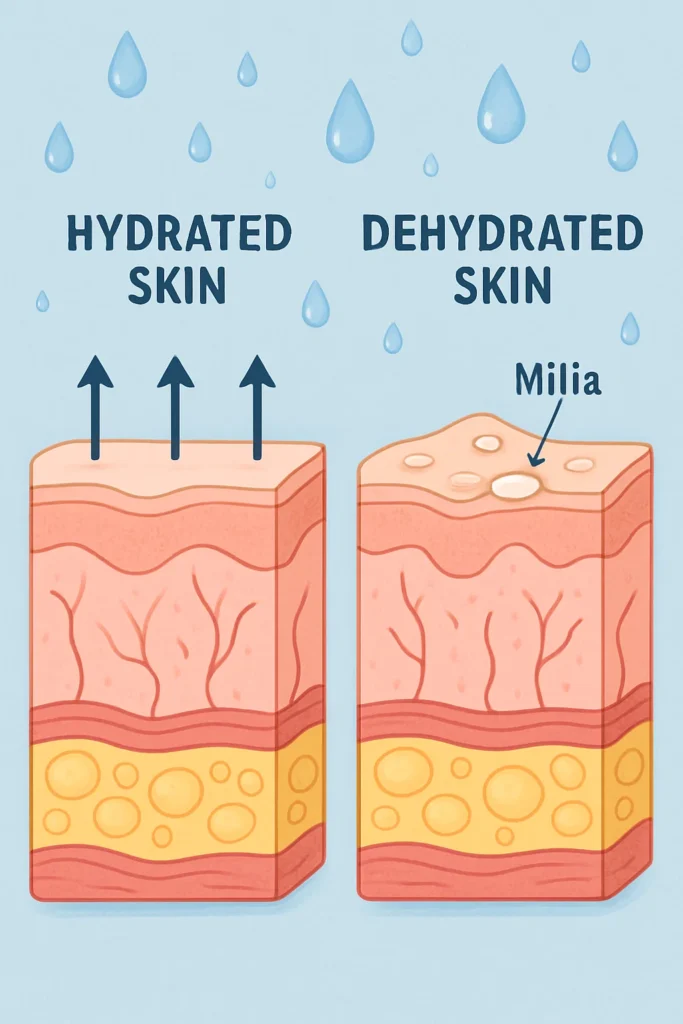 The importance of hydration and milia production Diss