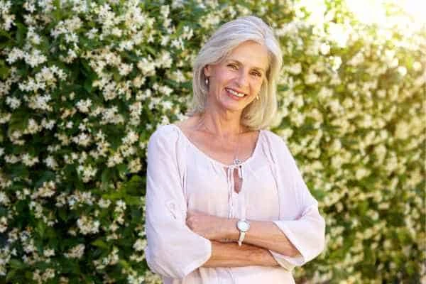 Older woman happy with urinary incontinence treatment Diss