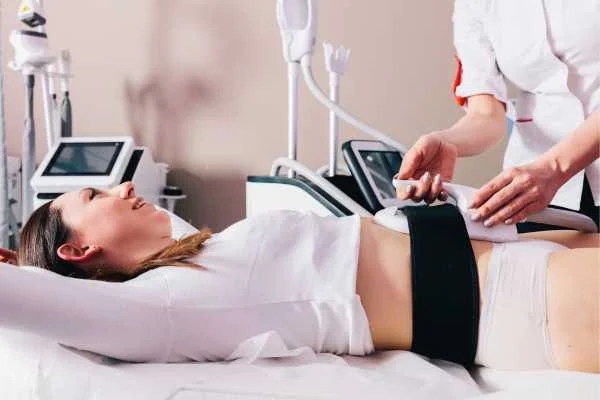 woman having body sculpting to help improve her body image and her mental health Diss
